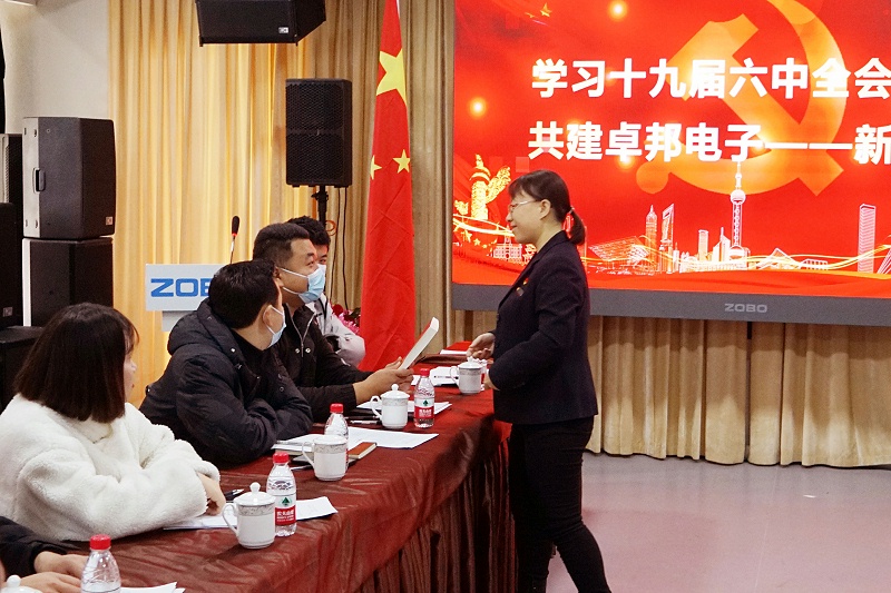ZOBO草莓视频在线观看网站党支部丨开展“学习贯彻党的十九届六中全会精神”主题党日活动
